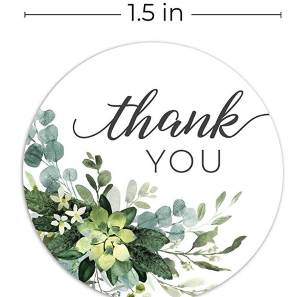 Thank you Stickers, Greenery Floral - Picture 8 of 8